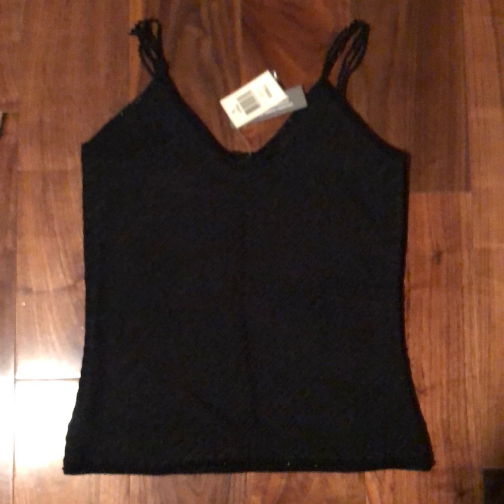 I.NC. International size Small black crochet top.